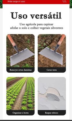 Imagem de Pá Multifuncional Espátula Limpeza De Jardim, 20/25/30Cm