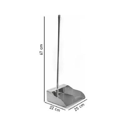 Imagem de Pá Para Lixo Aço Inox Cabo Longo Coletora 67x25m Frigopro