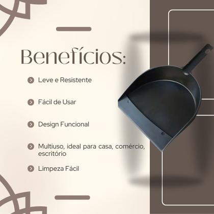 Imagem de Pá para Lixo Plástico para Limpeza Casa Multiuso Arqplast