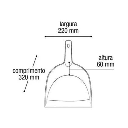 Imagem de Pá para Lixo Plástico para Limpeza Casa Multiuso Arqplast