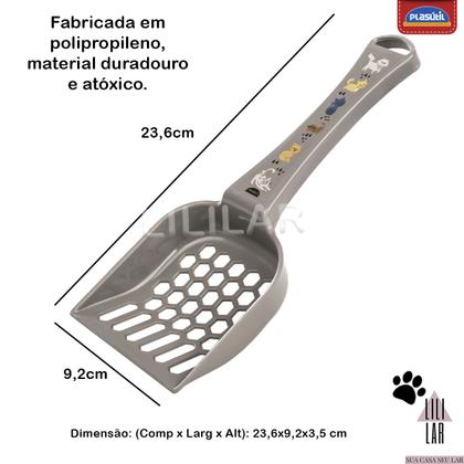 Imagem de Pá Pazinha Higiênica de Gato Pet Coletora Caixa de Areia