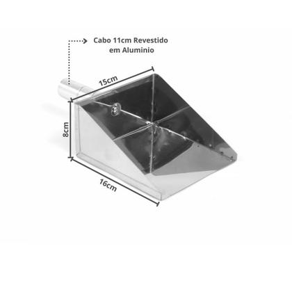 Imagem de Pá Pizza Inox 35cm, Pedra Refratária 35cm, Pá de Cinza Fo
