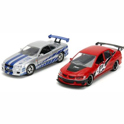 Pack 2 Miniaturas - 1:32 - Mitsubishi Lancer Evolution Nissan