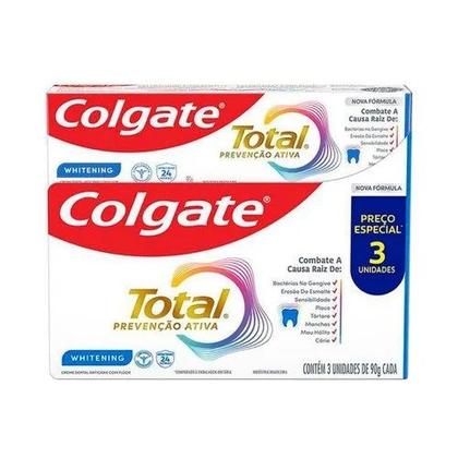 Imagem de Pack 3 Creme Dental Colgate Total 12 Whitening 90g