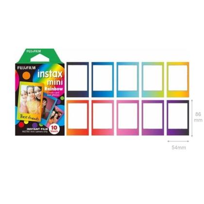 Imagem de Pack 30 Filmes Instax Mini Rainbow Para Mini 11, Mini 9