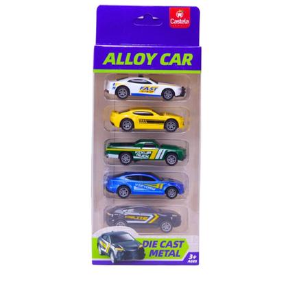 Imagem de Pack 5 Mini Carrinhos Esportivos Die-Cast Metal 1:64 Castela
