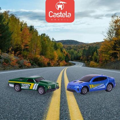 Imagem de Pack 5 Mini Carrinhos Esportivos Die-Cast Metal 1:64 Castela
