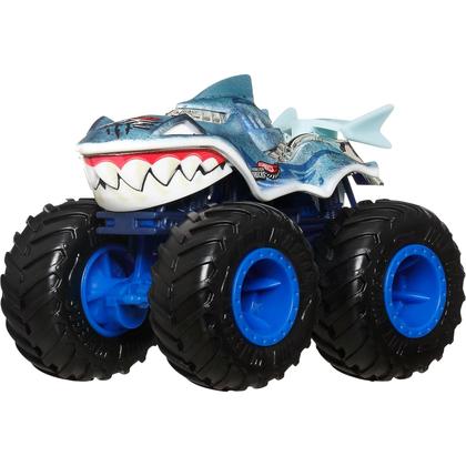 Imagem de Pack 6 Hot Wheels - 1:64 - Tubarões vs Dinossauros - Monster Trucks Power Smashers - JGD68
