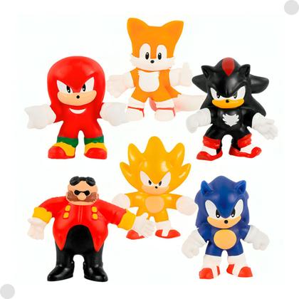 Imagem de Pack 6 Mini Bonecos Elásticos Sonic Goo Jit Zu  3656 - Sunny