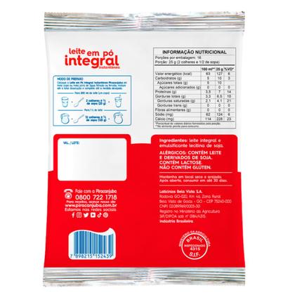 Imagem de Pack 6 unidades Leite em Pó Integral Instantâneo Piracanjuba 400g - Kit com 6x400g