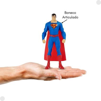 Imagem de Pack 8 Bonecos Heróis E Vilões Da Dc 15Cm Batman 04181 Sunny