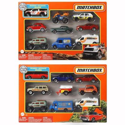 Imagem de Pack 9 Carrinhos Sortidos Matchbox Com Carro Exclusivo