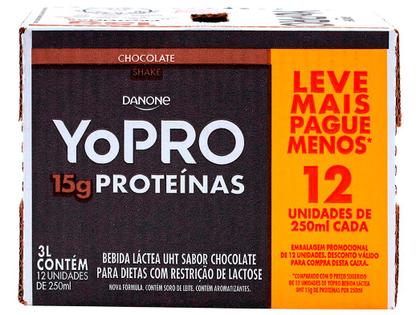 Imagem de Pack Bebida Láctea UHT YoPRO Chocolate 250ml 