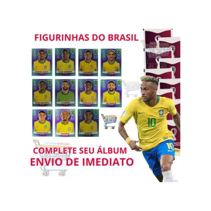 Imagem de Pack Brasil Copa do Mundo 2022 Completo Figurinhas Premium Colecionáveis -
