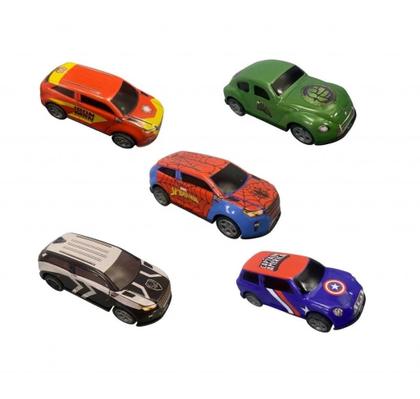 Imagem de Pack Com 5 Mini Veículos Pull Back Avengers - Candide 4608