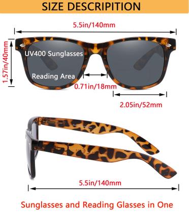 Imagem de Pack de 4 Gafas de Sol Bifocales para Lectura DILLY VISION UV400 +3.0