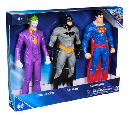 Imagem de Pack de Bonecos Personagens DC Batman Coringa Superman 24cm