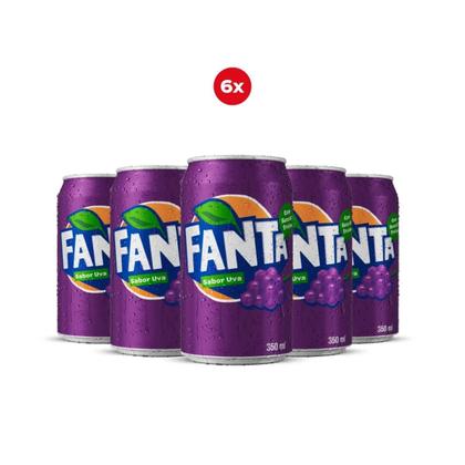 Imagem de Pack Refrigerante lata 350ml Kit C/6 und Fanta laranja uva guarana sprite