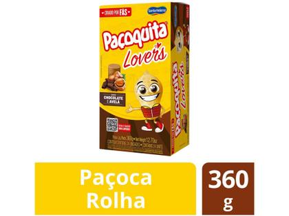 Imagem de Paçoca Rolha Chocolate e Avelã Paçoquita Lovers - 360g