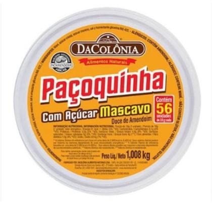 Imagem de Paçoca Rolha Com Açúcar Mascavo Dacolônia ( POTE COM 56 UND)
