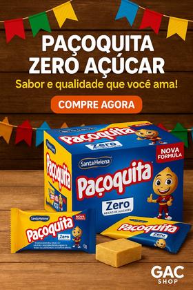 Imagem de Paçoquita Diet Quadrada 432g Santa Helena