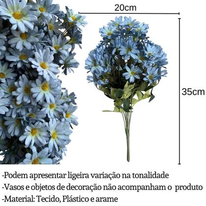 Imagem de Pacote 20 Buquês Flor do Campo Flores Artificiais Baratas Atacado Duráveis e com Aparência Real - DE4423