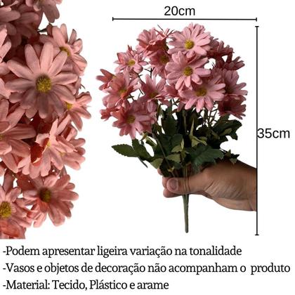 Imagem de Pacote 20 Buquês Flor do Campo Flores Artificiais Baratas Atacado Duráveis e com Aparência Real - DE4423
