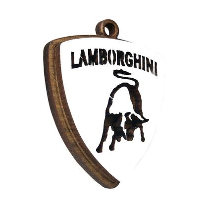 Imagem de Pacote 20 Chaveiro 3d Lamborghini com Argola 3,5cm Mdf Madeira Decorada