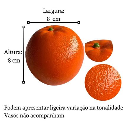 Imagem de Pacote 20 Frutas artificial Laranjas para festa temática decoração e arranjos preço atacado - DE0423
