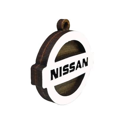 Imagem de Pacote 50 Chaveiros 3d Marca Nissan 4cm Mdf Madeira Decorada