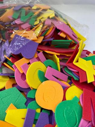 Imagem de Pacote Alfabeto Móvel Escolar Educativos 570 Peças Coloridas Letras pedagógico infantil
