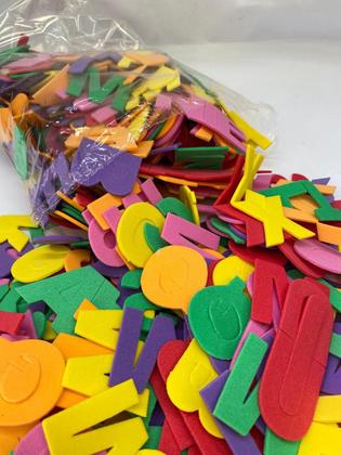 Imagem de Pacote Alfabeto Móvel Escolar Educativos 570 Peças Coloridas Letras pedagógico infantil