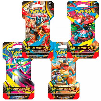 Imagem de Pacote Booster Unitário Pokémon Mega Evolução com 6 Cartas Modelo Sortido 10055 35655 - Copag