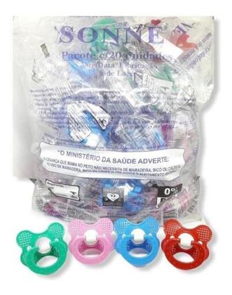 Imagem de Pacote C/ 10 Chupetas Bico Redondo 100% De Silicone Sonne