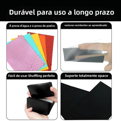 Imagem de Pacote Com 100 Protetores De Cartas YGO 62x89mm, Protetores De Photocard Japoneses Com Textura
