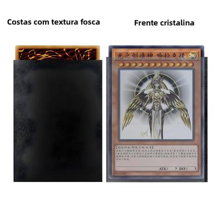 Imagem de Pacote Com 100 Protetores De Cartas YGO 62x89mm, Protetores De Photocard Japoneses Com Textura