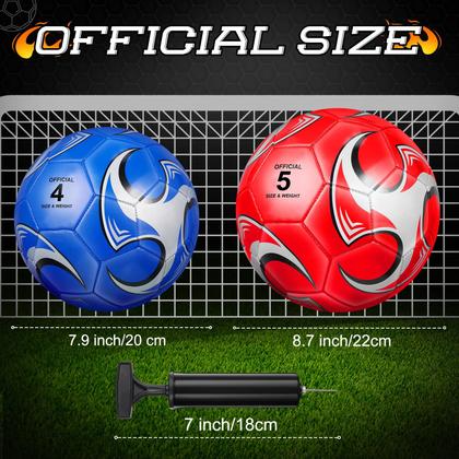 Imagem de Pacote com 12 bolas de futebol Supervitae, tamanho 4, com bomba para treinamento