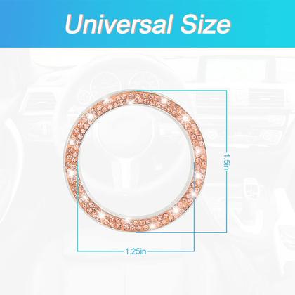 Imagem de Pacote com 2 adesivos Car Bling Crystal Rhinestone Engine Start Ring