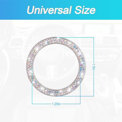 Imagem de Pacote com 2 adesivos Car Bling Crystal Rhinestone Engine Start Ring