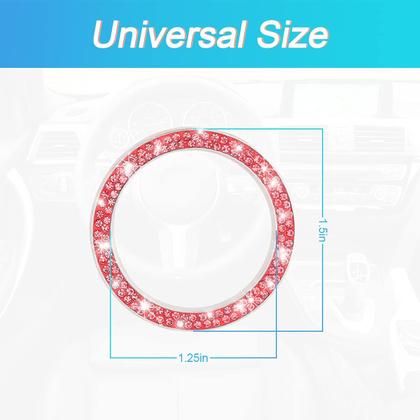 Imagem de Pacote com 2 adesivos Car Bling Crystal Rhinestone Engine Start Ring