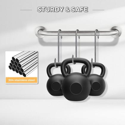 Imagem de Pacote com 2 barras de apoio Ravinte Hardware, 45 cm, aço inoxidável antiderrapante