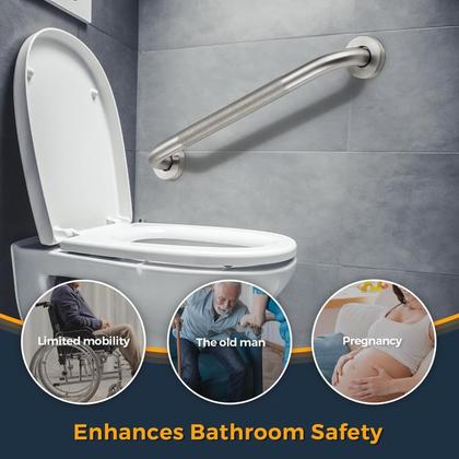 Imagem de Pacote com 2 barras de apoio Ravinte Hardware, 45 cm, aço inoxidável antiderrapante