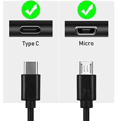 Imagem de Pacote com 2 cabos micro USB de carregamento para Samsung Galaxy
