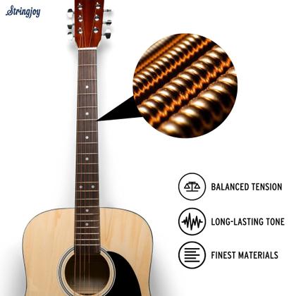 Imagem de Pacote com 2 cordas de guitarra acústica Stringjoy Balanced Extra Light