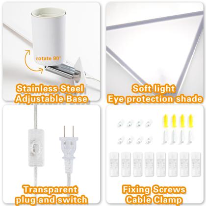 Imagem de Pacote com 2 Corner Light LuoLiita, plug-in moderno, branco