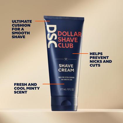 Imagem de Pacote com 2 cremes de barbear Dollar Shave Club com babosa e óleos