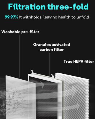 Imagem de Pacote com 2 filtros True HEPA para purificador de ar LEVOIT Vital 100