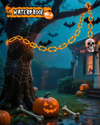 Imagem de Pacote com 2 LED String Lights Brightown Halloween de 10 pés e 88
