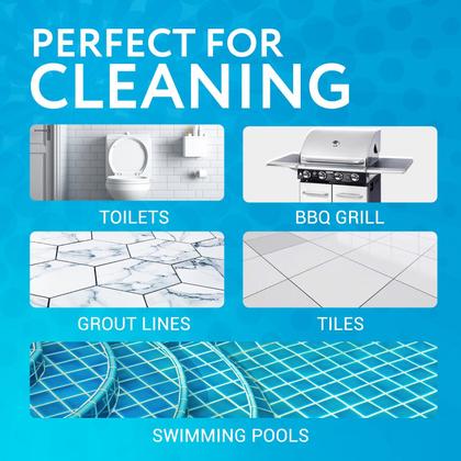 Imagem de Pacote com 2 limpadores de vasos sanitários com pedra-pomes e alça - branco