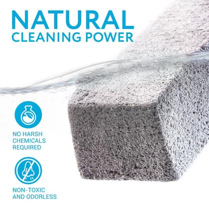 Imagem de Pacote com 2 limpadores de vasos sanitários com pedra-pomes e alça - branco